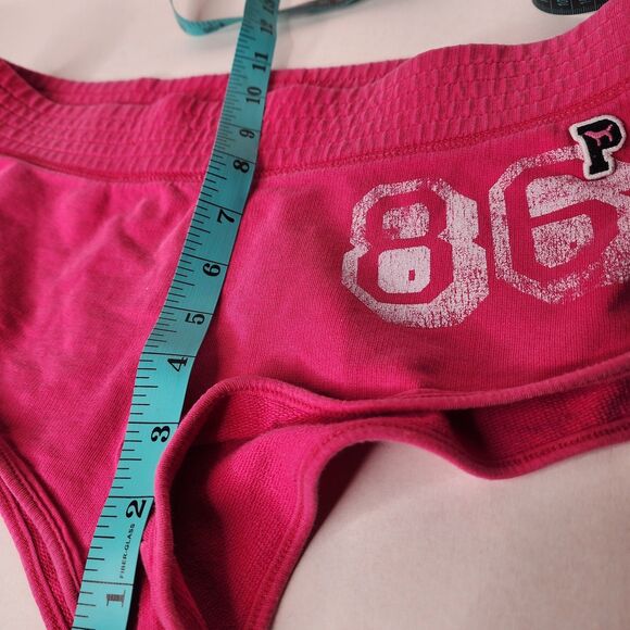 Vintage Y2K Pink Victorias Secret Booty Micro Mini Shorts Bum Spellout Dog XS - Picture 7 of 8